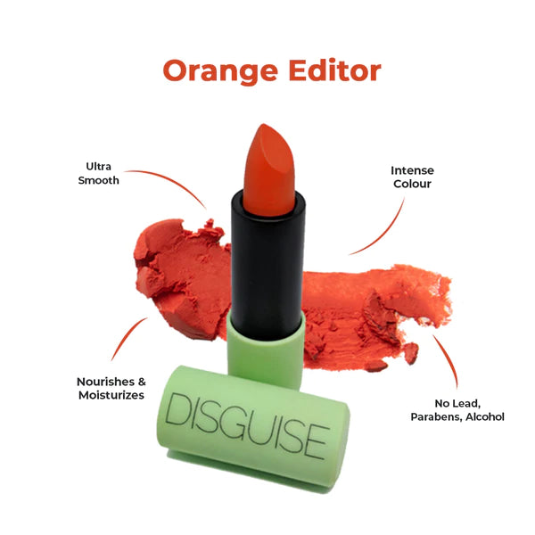 Satin Matte Lipstick | Orange Editor 08