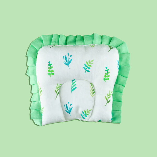 Organic Cotton Baby Pillow | Green