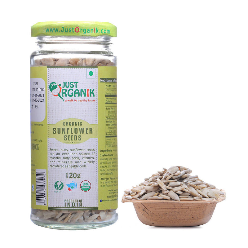 Organic Sun Flower Seeds | 120 g | Pack of 2