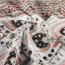 Mulmul Cotton Dohar | Cosy Blanket | Orange & Grey