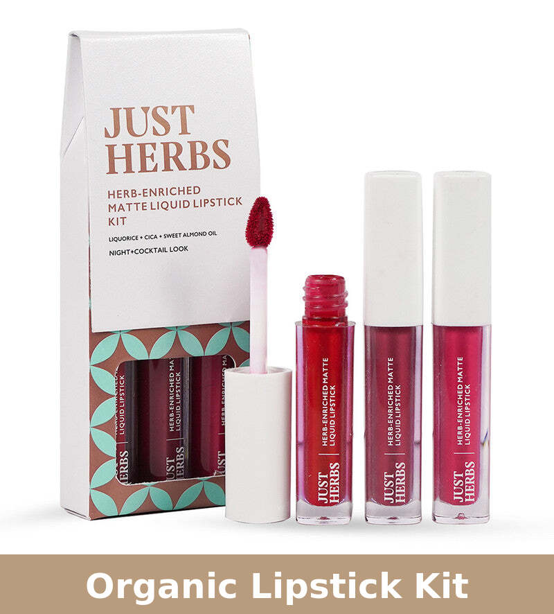 Organic Lipstick Kit | Enriched Ayurvedic Matte | Night+Cocktail Look | Set of 3