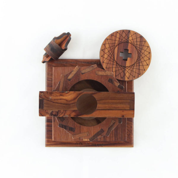 Handmade Reclaimed Teak Wood Dream Wheel Rustic For Positivity