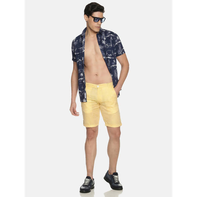 Hemp Slim Fit Shorts | Yellow