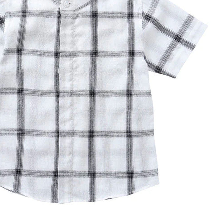 Boys Yarn Dyed Cotton Check Shirt