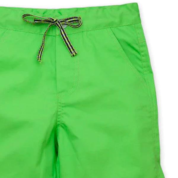 Chartreuse Cotton Shorts for Boys | Green