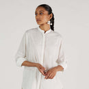 Pure Cotton Chikankari Shirt | White