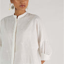 Pure Cotton Chikankari Shirt | White