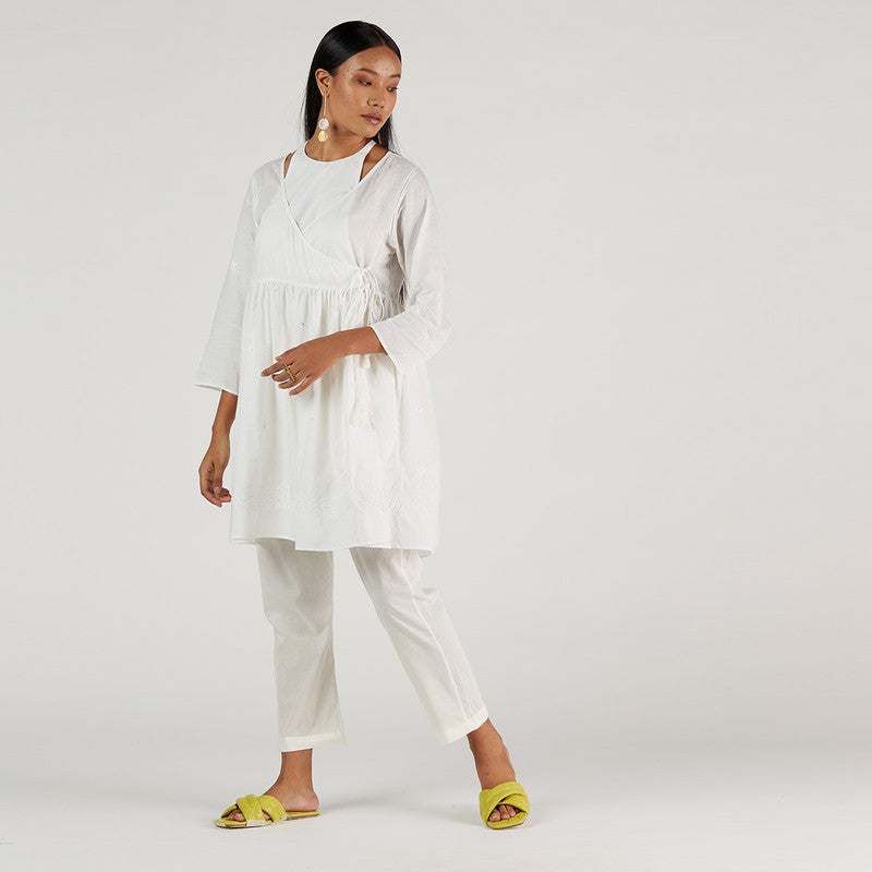 100% Cotton White Relaxed Fit Tunic