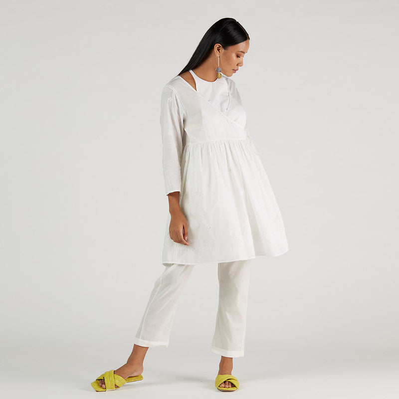 100% Cotton White Relaxed Fit Tunic