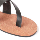 Cork Flat Sandals for Men | Solo-Strap | Waterproof | Brown