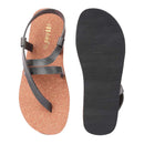 Cork Flat Sandals for Men | Solo-Strap | Waterproof | Brown