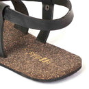 Cork Flat Sandals for Men | Solo-Strap | Waterproof | Black