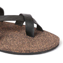 Cork Flat Sandals for Men | Slingback | Waterproof | Black.