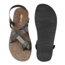 Cork Flat Sandals for Men | Slingback | Waterproof | Black.