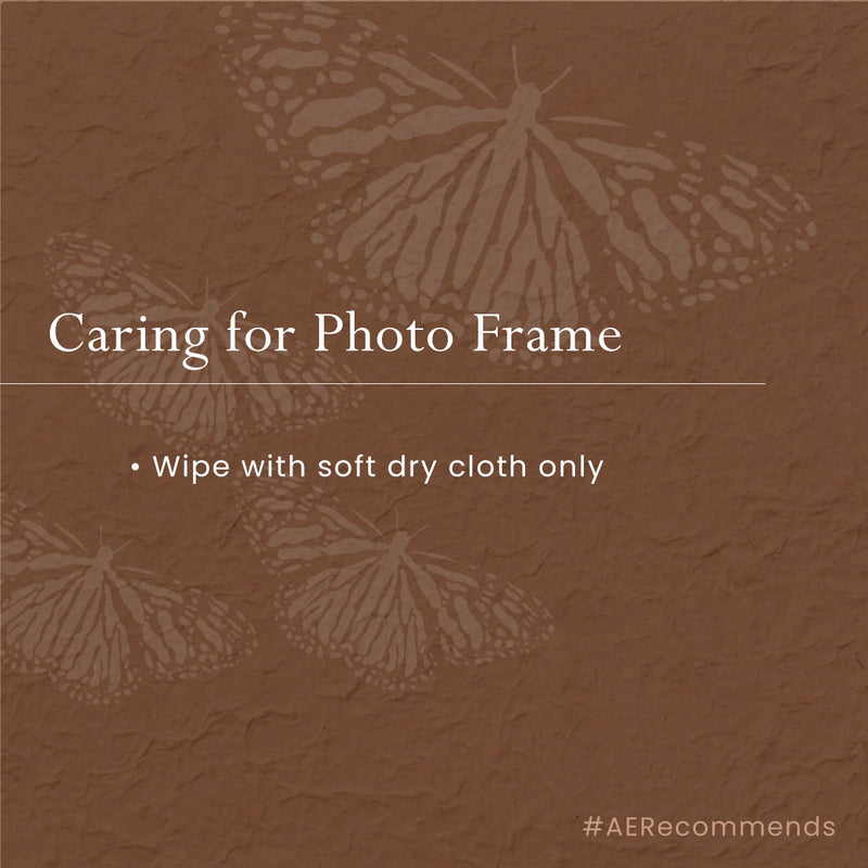 Wooden Photo Frame | Brown & White | 24 cm