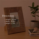 Wooden Photo Frame | Brown & White | 24 cm