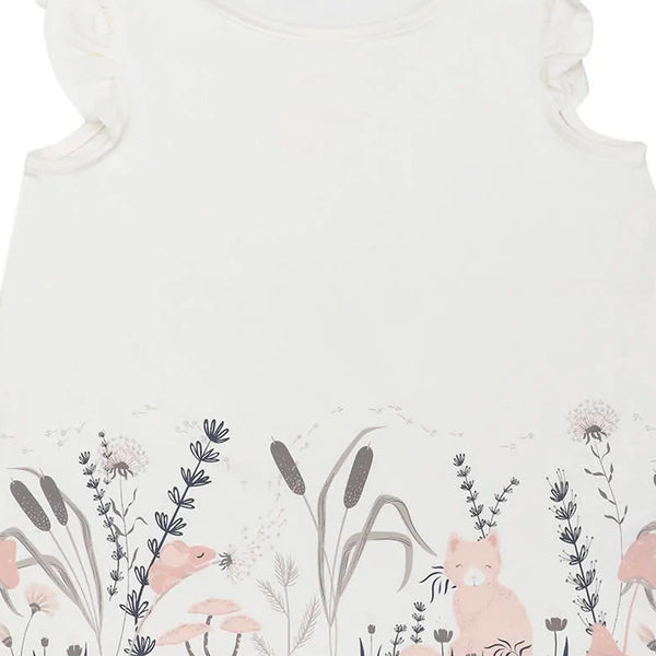 Organic Cotton Top for Girls | White