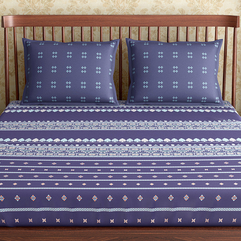 Cotton Bedsheet Set | Navy