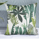 Cotton Cushion Covers | White & Green | Set of 2