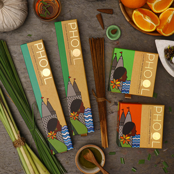 Phool Incense Sticks & Cones | Citral Gift Box | Natural | Set of 4