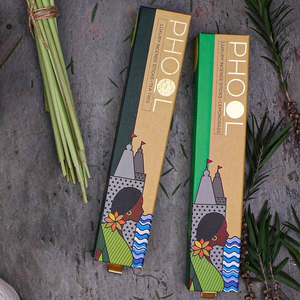 Phool Incense Sticks | Tea Tree & Lemongrass | Natural | 80 Sticks
