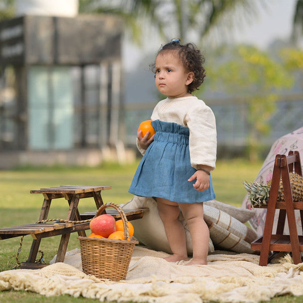 Birthday Outfits | Linen Blouse for Kids | White