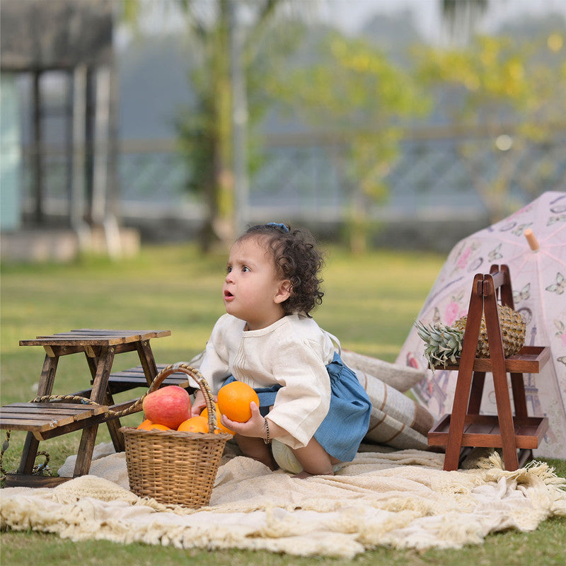 Birthday Outfits | Linen Blouse for Kids | White