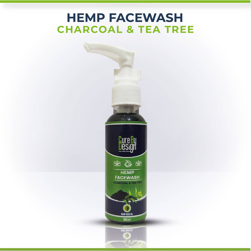 Tea Tree Oil & Hemp Charcoal Face Wash | 50 ml