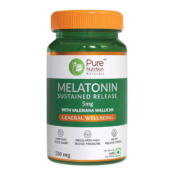 Melatonin 5mg Supplement For Men & Women | Supports Good Sleep | 60 veg tablets