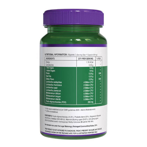 Prebiotic and Probiotic Capsules | Support Gut Health | 60 Veg Capsules