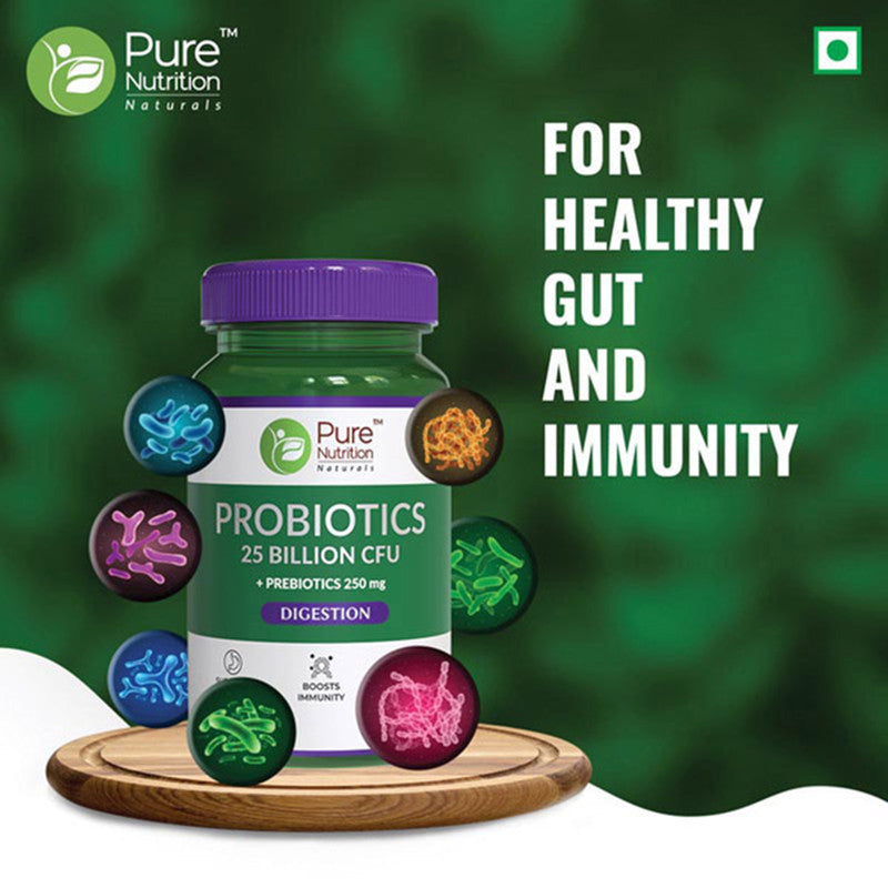 Prebiotic and Probiotic Capsules | Support Gut Health | 60 Veg Capsules