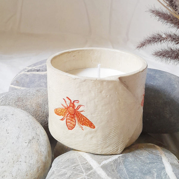 Papier Mache | Soy Wax Scented Candle | Lemongrass | Off White