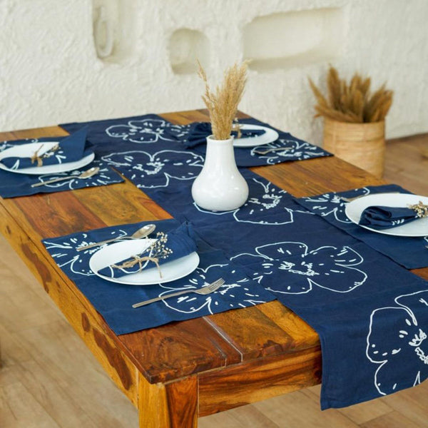 Hemp Table Mats | Place Mats | Navy Blue