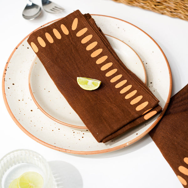 Hemp Table Napkins | Dark Brown