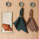 Hemp Table Linen Set | Tablet Mats | Napkins | Dark Green