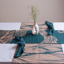 Hemp Table Linen Set | Tablet Mats | Napkins | Dark Green