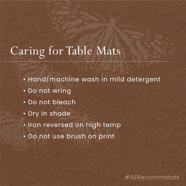 Hemp Table Mats | Place Mats | Chocolate Brown