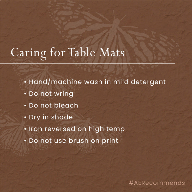 Hemp Table Mats | Place Mats | Chocolate Brown