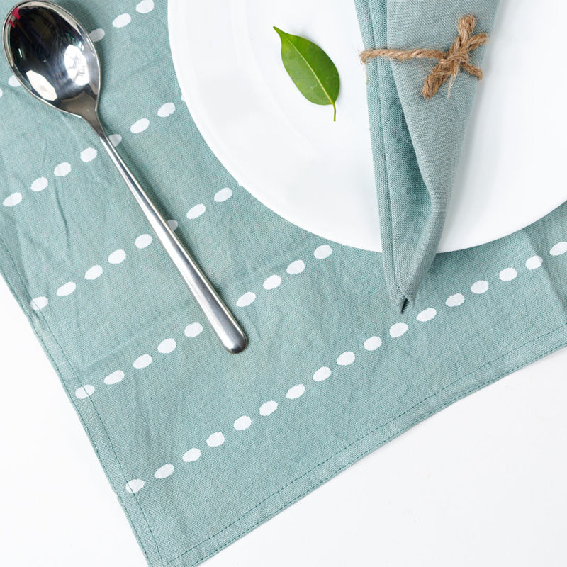 Hemp Table Mats | Place Mats | Mint Green