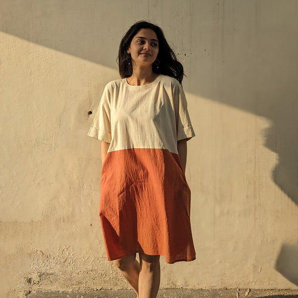 Organic Cotton Dress | Naturally Dyed | Rust