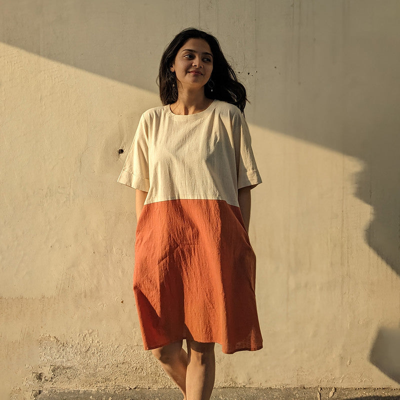 Organic Cotton Dress | Naturally Dyed | Rust