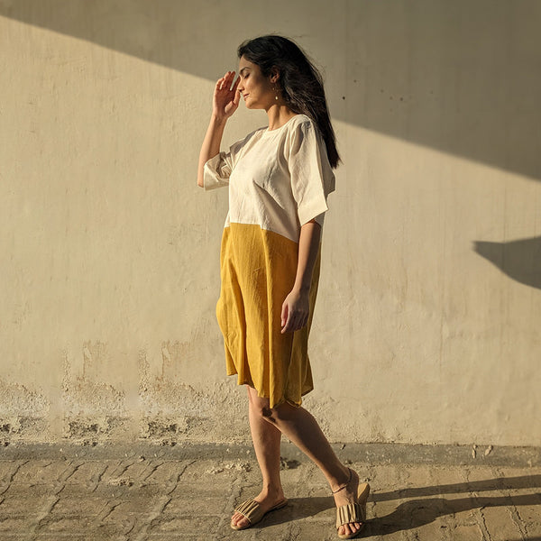 Organic Cotton Dress | Naturally Dyed | Mustard