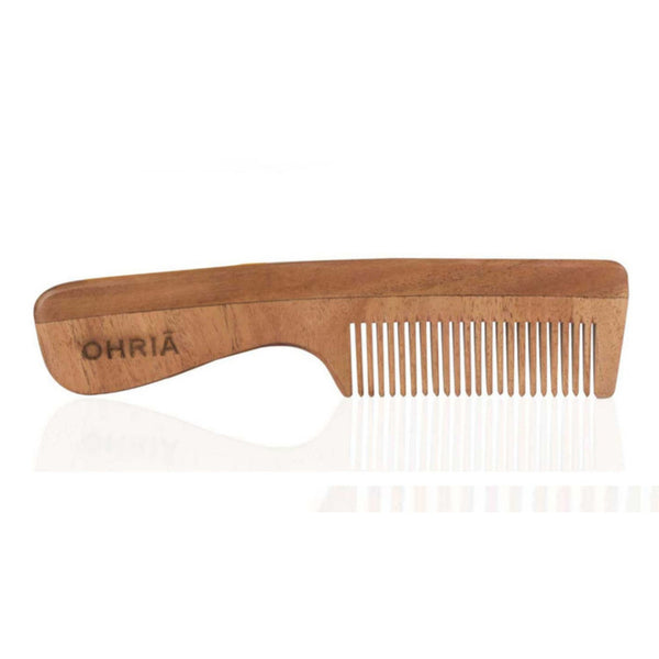 Natural Neem Wooden Comb | Releases Anxiety & Stress