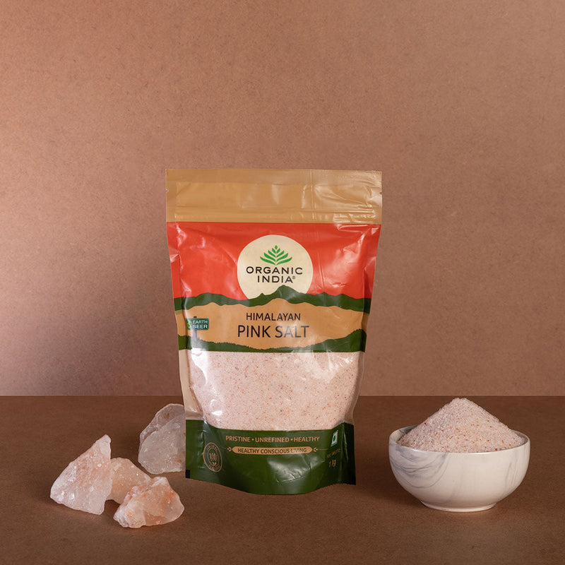 Organic India | Natural Pink Rock Salt | Sendha Namak | 1 kg