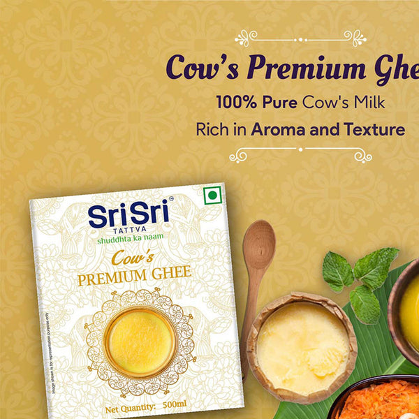 Sri Sri Tattva Cow Ghee | Improves Digestion & Glowing Skin | 500 ml