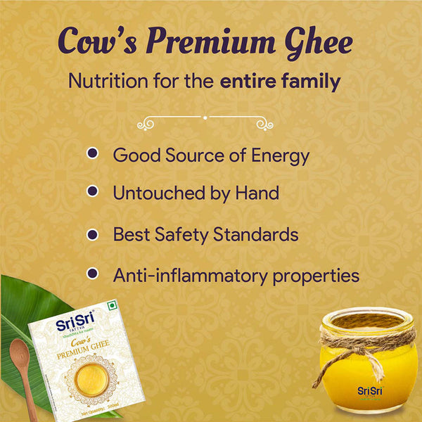 Sri Sri Tattva Cow Ghee | Improves Digestion & Glowing Skin | 500 ml