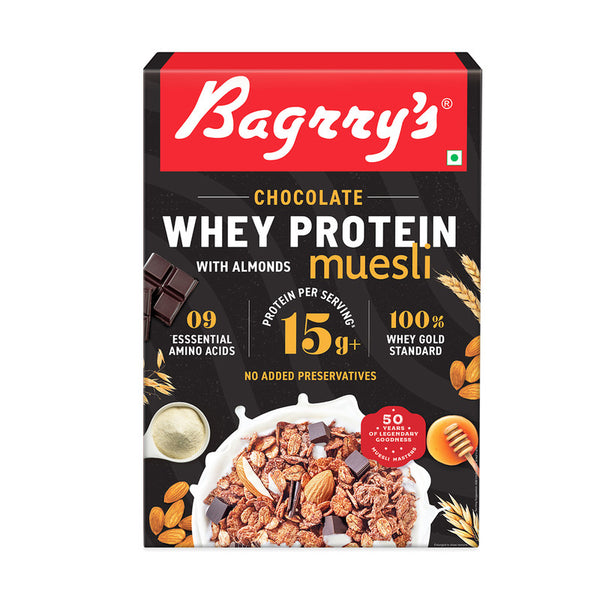 Bagrry's Muesli | Chocolate Muesli | Whey Protein | Breakfast Cereal | 500 g