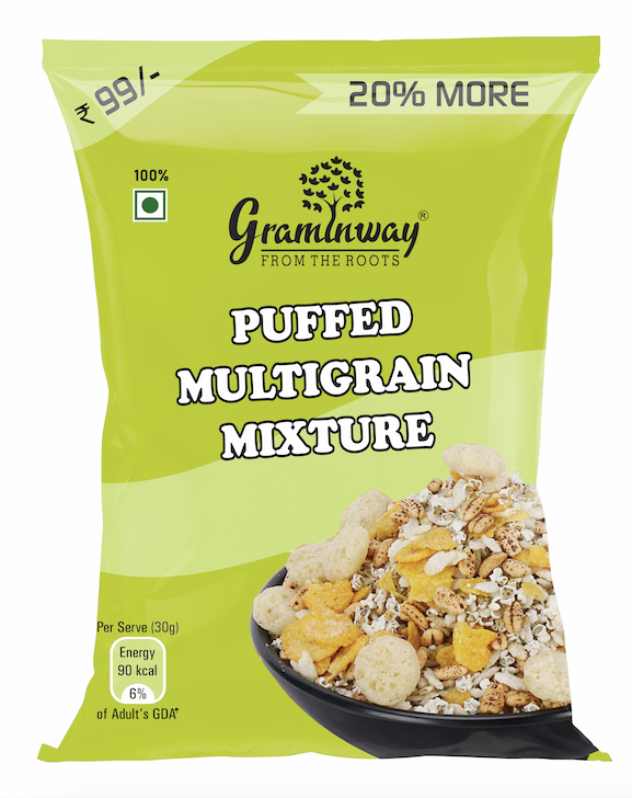 Natural Puffed Multigrain Mixture | Evening Snacks | 80 g