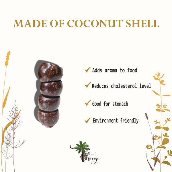 Eco friendly Coconut Shot Glass Set of 4