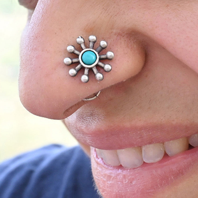 Sterling Silver Nose Pin | Wired | Sun